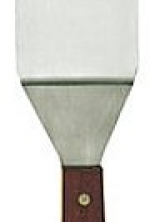 NEW, 7½-Inch Square-End Spatula, Turner Spatula, Grilling, Spatula, Barbecue BBQ Spatula, Solid Stainless Steel, Riveted Smooth Wood Handle, Commercial Grade