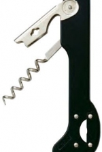 Black Boomerang Corkscrew with No Blade Foil Cutter