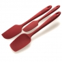 di Oro Living™ Silicone Spatula Set - Red 3-piece Heat-Resistant Baking Spoon & Spatulas - Ergonomic Easy-to-Clean Seamless One-Piece Design - Pro Grade Non-stick Rubber with Stainless Steel S-Core™ Technology - Lifetime Guarantee!
