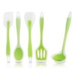 KitchCo Cooking Utensil Set 5 Piece Heat Resistant Non-Stick Food Grade Silicone