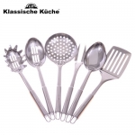 Klassische Kuche (TM) Professional Grade Stainless Steel Flatware 6 Piece Kitchen Tool and Gadget Set - For Cooking, Serving, Oven, Stove and Barbecue - Comfortable Easy Grip Handle - 100% LIFETIME SATISFACTION GUARANTEE