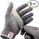 NoCry Cut Resistant Gloves - High Performance Level 5 Protection, Food Grade. Size Medium, Free Ebook Included!