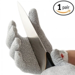 NoCry Cut Resistant Gloves - High Performance Level 5 Protection, Food Grade, Size Small-Medium. Free Ebook Included!