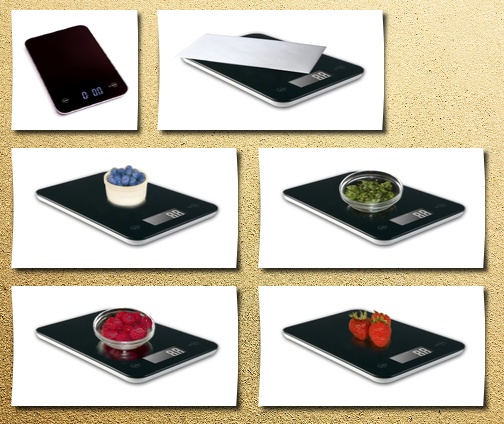 Ozeri touch professional digital kitchen scale (11 lb edition), tempered glass in elegant black